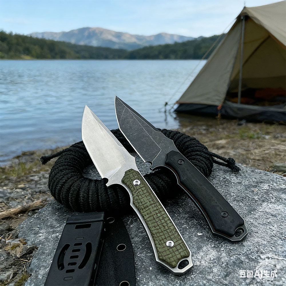Outdoor Adventure With No Backpack - ジャングルアドベンチャーバックパッキングEDC多機能ストレートナイフアウトドアキャンプ釣り携帯用固定ナイフクライミングナイフ