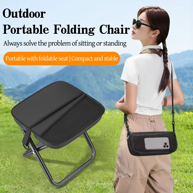Outdoor Adventure With No Backpack - S2 ポータブル折りたたみバックパックスツール軽量キャンプ釣りピクニックチェアアウトドアアウトドアアドベンチャーシートハイキング旅行用