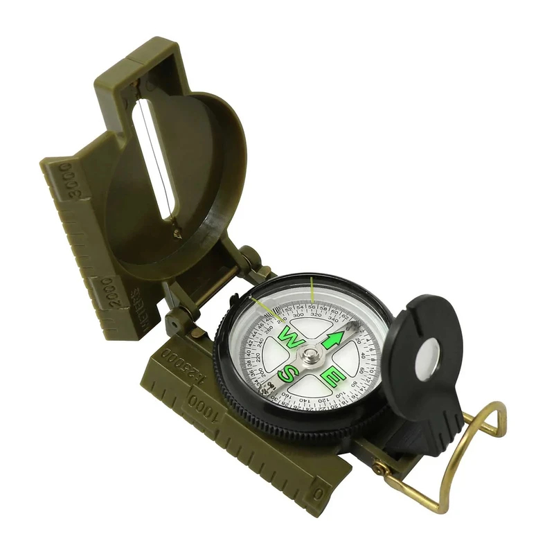 Outdoor Adventure Guide - 携帯用多機能レンズ式コンパス（蓄光）、ハイキング、キャンプ、アウトドアアドベンチャー用のサバイバルナビゲーションツール