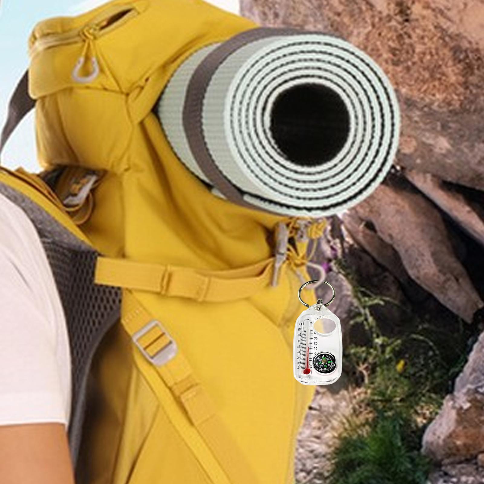 ポータブルアウトドアキーホルダーコンパス温度計コンボ小型ガイ - Outdoor Adventure Guide のレビューと価格