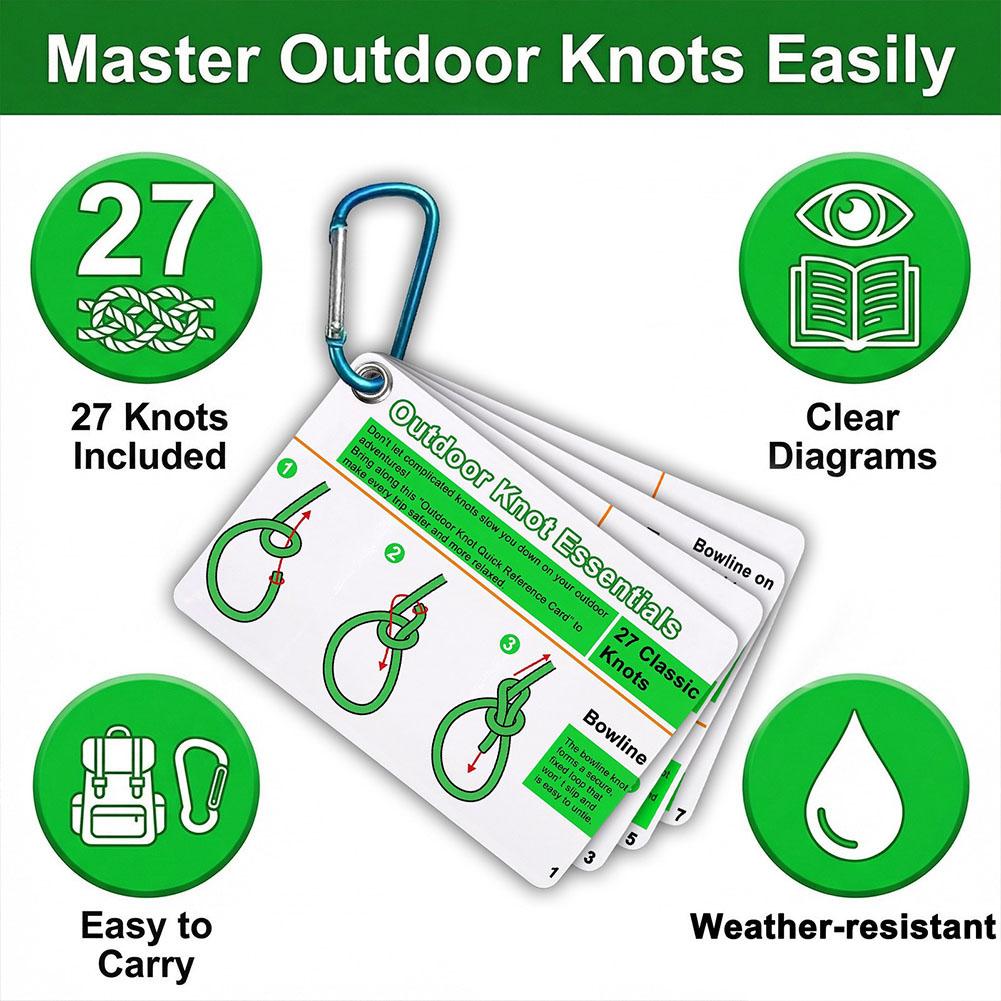 アウトドアノットポケットガイド防水カードミニカラビナロープノ - Outdoor Adventure Guide のレビューと価格