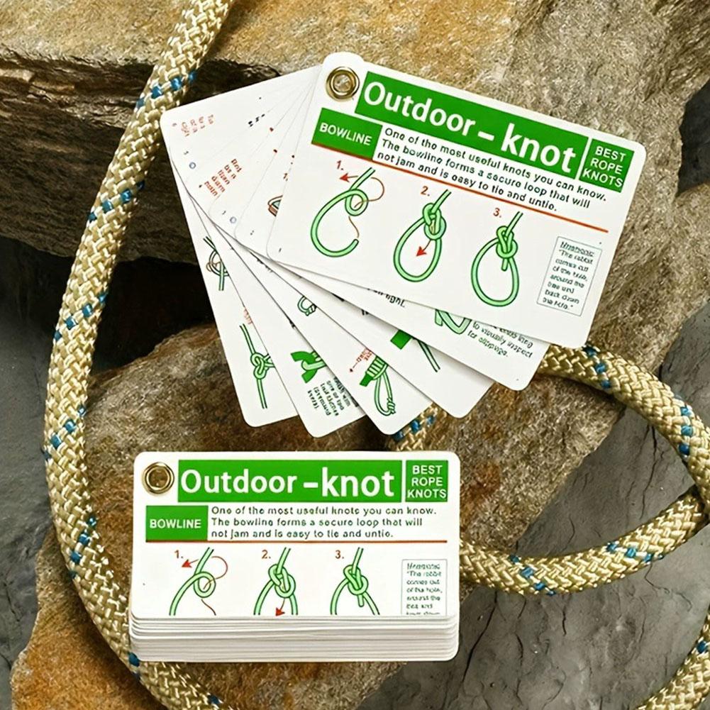 アウトドアノットポケットガイド防水カードミニカラビナロープノ - Outdoor Adventure Guide のレビューと価格