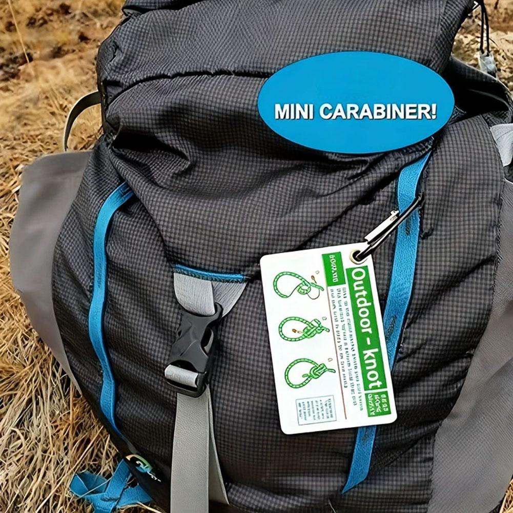 アウトドアノットポケットガイド防水カードミニカラビナロープノ - Outdoor Adventure Guide のレビューと価格