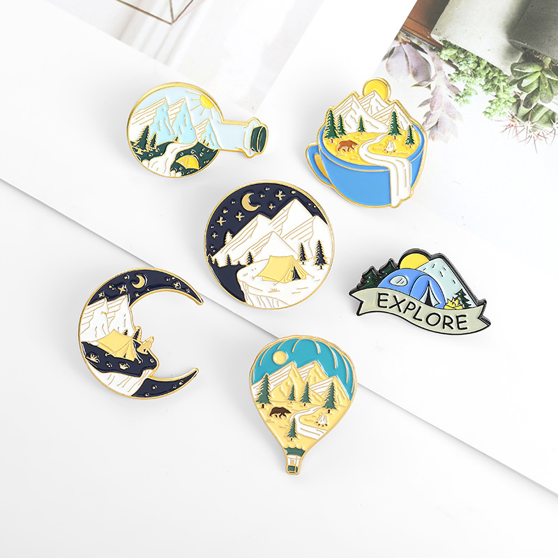 キャンプアドベンチャーエナメルピン、カスタムアウトドア、自然 - Outdoor Adventure Friends のレビューと価格