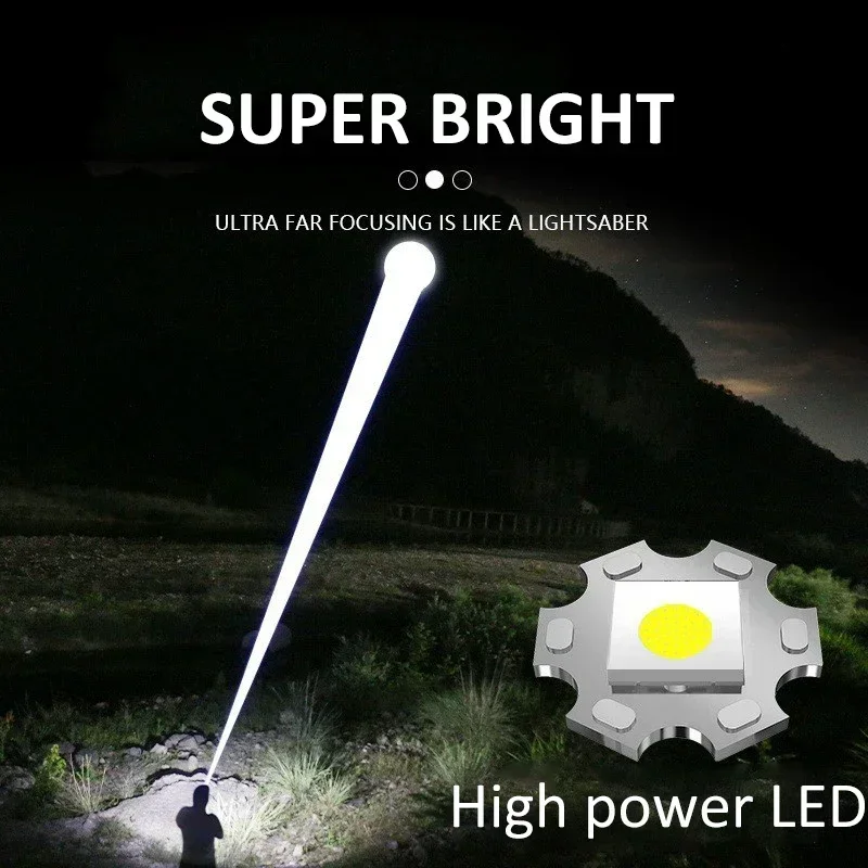 900000LM 強力な LED 懐中電灯 Type-c 充 - Outdoor Adventure And Travel のレビューと価格