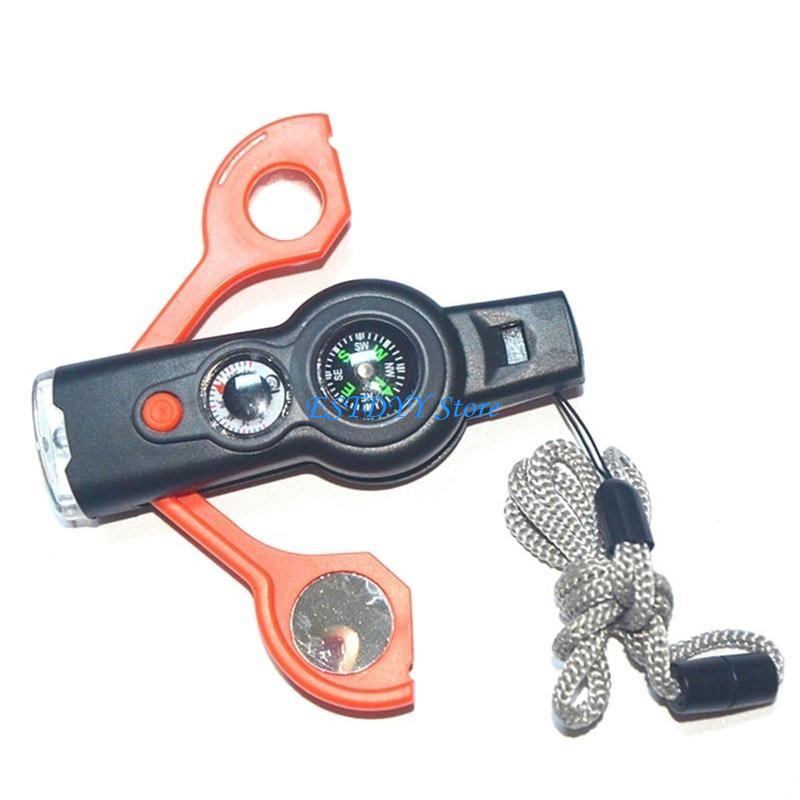 G6DE 7 in 1 サバイバルセーフティ緊急ホイッスル  - Outdoor Adventure Guide のレビューと価格