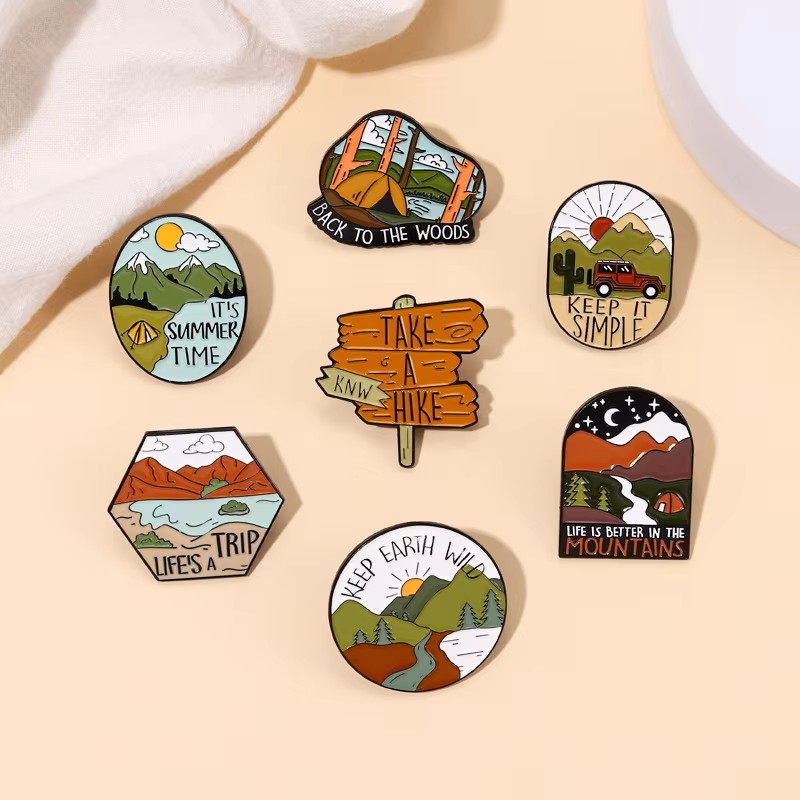 エナメルピン,アウトドアアドベンチャー,風景,山,キャンプ, - Outdoor Adventure Friends のレビューと価格