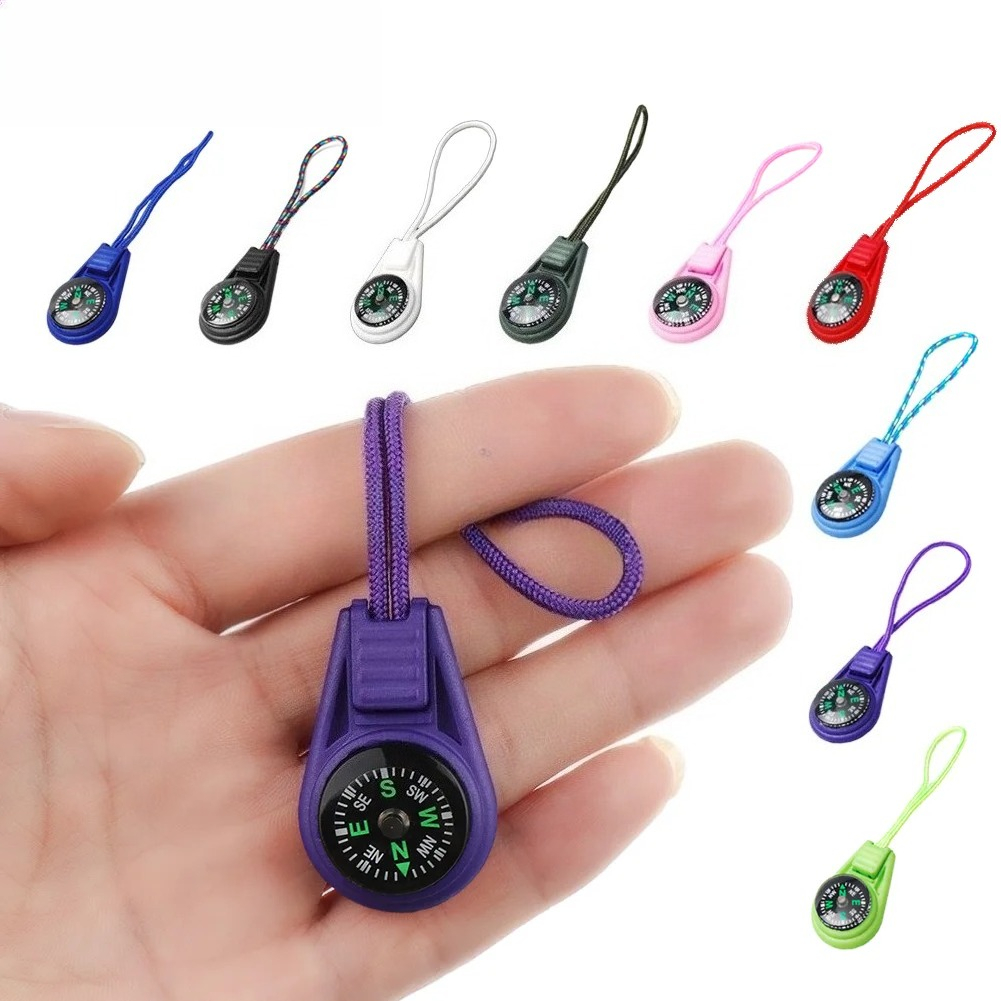 10 個のカラフルなサバイバルキーホルダージッパープルミニコ - Outdoor Adventure Guide のレビューと価格