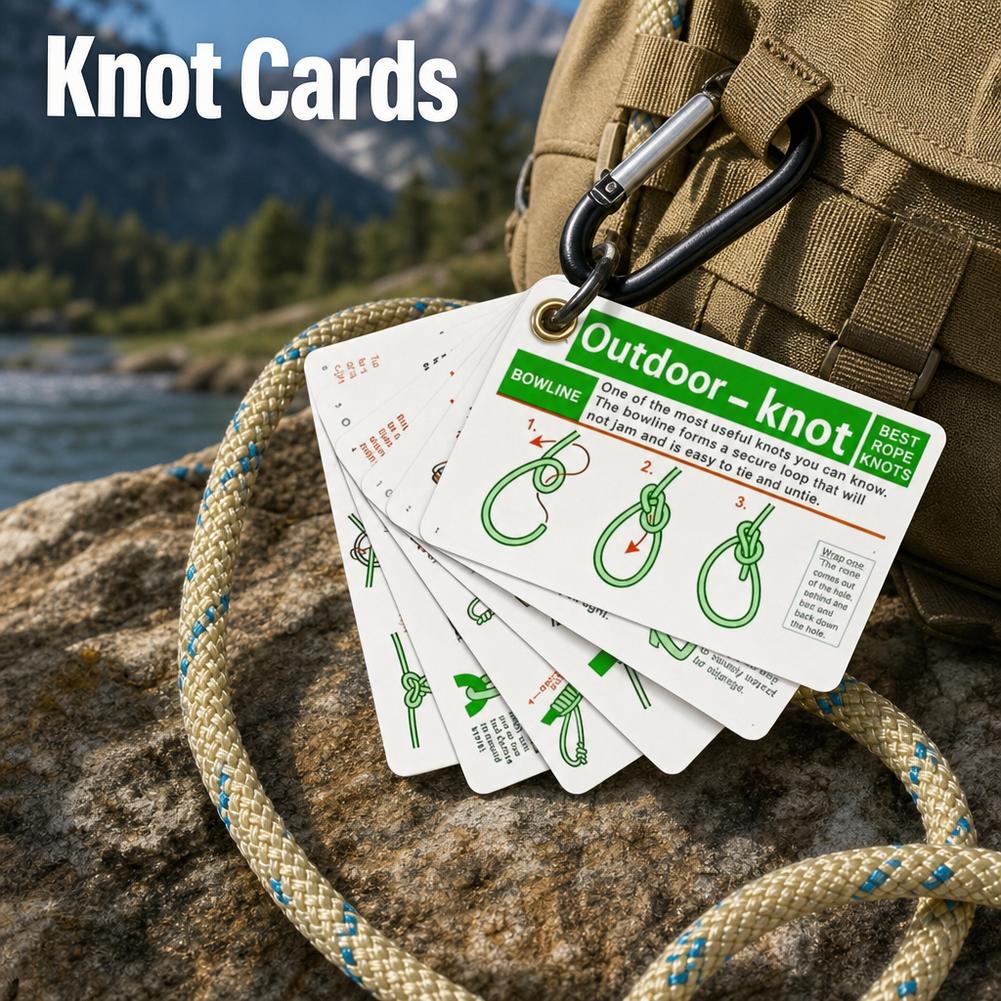 アウトドアノットポケットガイド防水カードミニカラビナロープノ - Outdoor Adventure Guide のレビューと価格