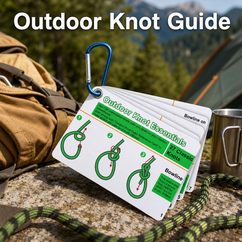 アウトドアノットポケットガイド防水カードミニカラビナロープノ - Outdoor Adventure Guide のレビューと価格