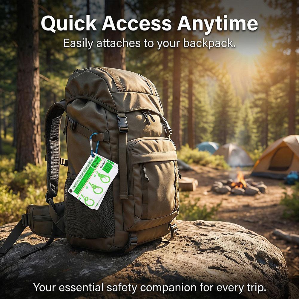 アウトドアノットポケットガイド防水カードミニカラビナロープノ - Outdoor Adventure Guide のレビューと価格