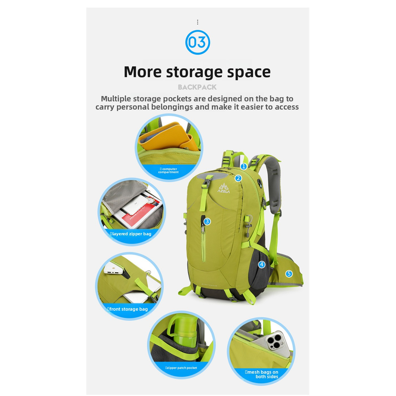 AZELA 36-55L ハイキングバックパック 大容量 軽 - Outdoor Adventure With No Backpack のレビューと価格